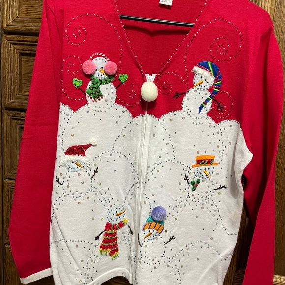 Jack B Quick red Christmas sweater, X-Large, light weight, smoke free, bundle - Picture 5 of 6